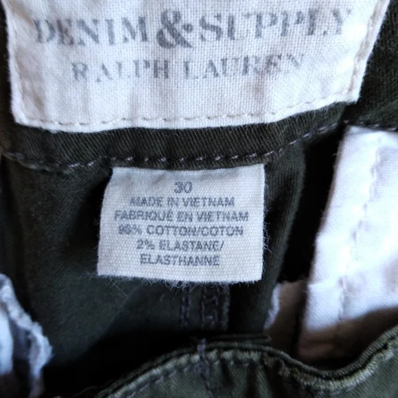 NEW RALPH LAUREN DENIM & SUPPLY ARMY GREEN CARGO PANTS WOMENS SZ 30 - Picture 9 of 10